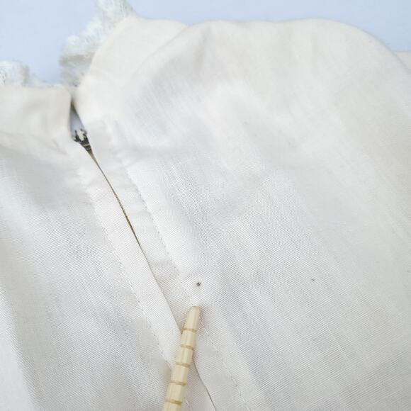 VTG Peasant Prairie Polly Finders Hand smocked Dress 1960s Bishop Sleeve Sz 8 - Picture 14 of 16